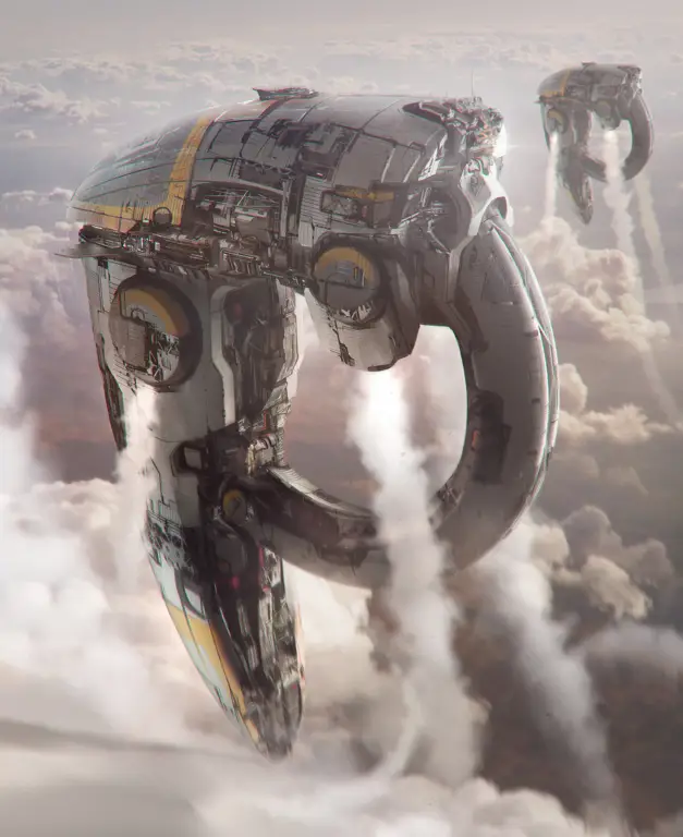 Pesawat luar angkasa dalam anime sci-fi Desain pesawat ruang angkasa yang unik dan futuristik dalam anime